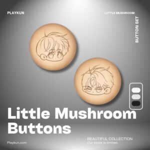 Little Mushroom Soft Button Set
