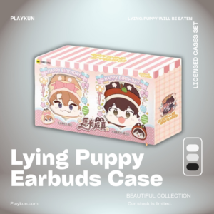 Lying Puppy Get Eaten Earbuds Case Set
